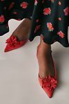 Thumbnail View 1: Maeve Floral Satin Slingback Heels