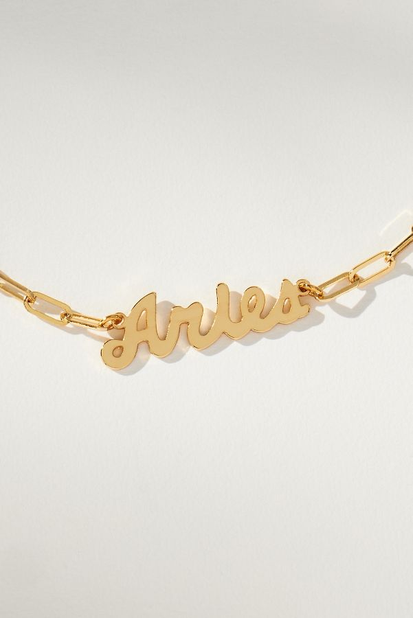 Slide View: 1: Zodiac Gold Necklace