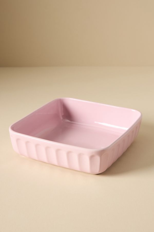 Slide View: 2: Amelie Latte Portuguese Stoneware Square Baking Dish