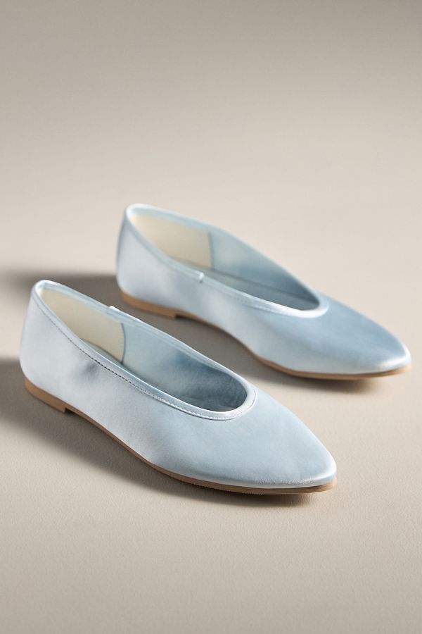 Slide View: 3: BC Footwear by Seychelles Georgette Satin Ballet Flats