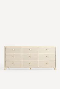 Slide View: 1: Tasha Lacquer Poplar Wood Nine-Drawer Dresser