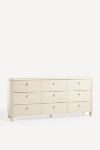 Slide View: 2: Tasha Lacquer Poplar Wood Nine-Drawer Dresser