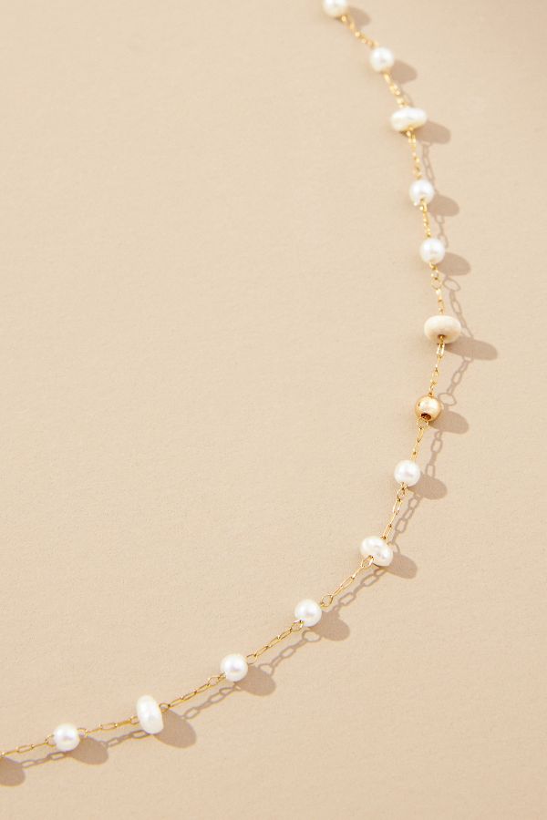 Slide View: 2: Mixed Bead Dainty Necklace