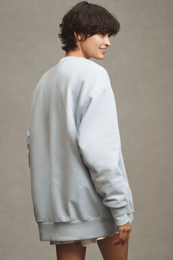 Slide View: 3: BRIDEMERCH Marriage Material Oversized Crew-Neck Sweatshirt