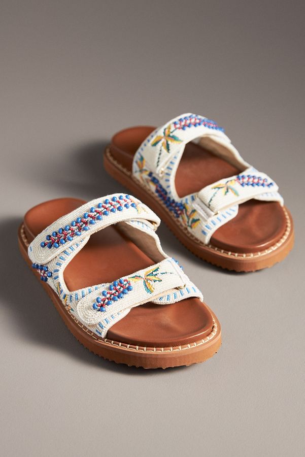 Slide View: 3: De Siena Beaded Slide Sandals