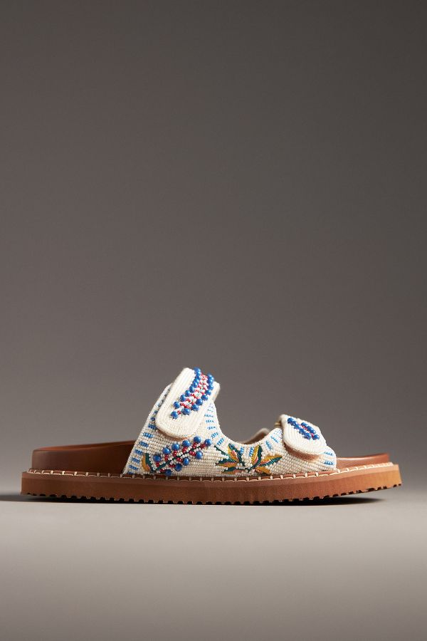 Slide View: 2: De Siena Beaded Slide Sandals