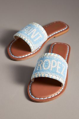 De Siena Destination Beaded Slide Sandals