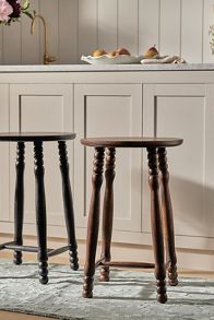 Slide View: 2: Pierre Turned Wood Counter Stool