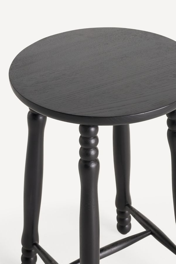 Slide View: 5: Pierre Turned Wood Counter Stool