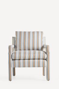 Slide View: 1: Delaney Woven Stripe Accent Chair