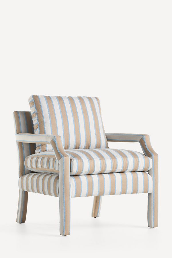 Slide View: 2: Delaney Woven Stripe Accent Chair