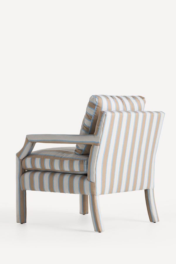 Slide View: 4: Delaney Woven Stripe Accent Chair