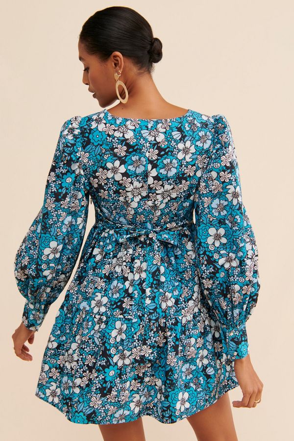 Slide View: 2: RAHI Puff Sleeve Babydoll Dress