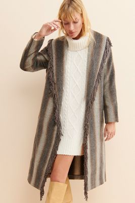 Line + Dot Linda Striped Coat