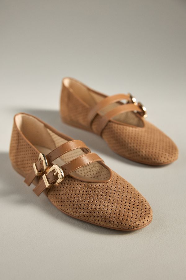 Slide View: 2: Dolce Vita Baylee Buckle Ballet Flats