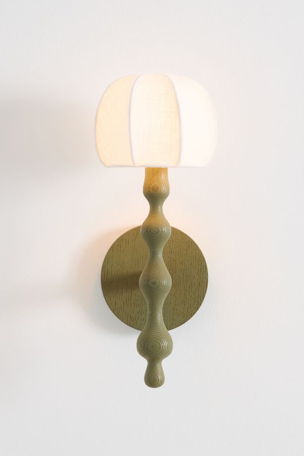 Slide View: 1: LALA Reimagined Wood Wall Light