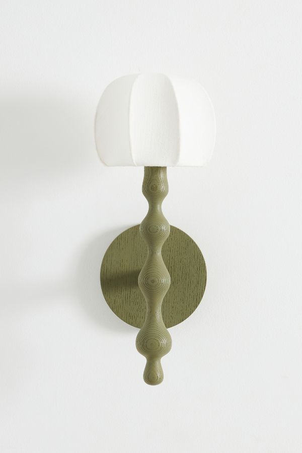 Slide View: 2: LALA Reimagined Wood Wall Light