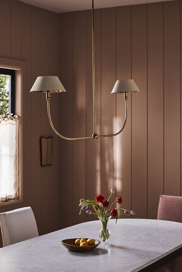 Slide View: 2: Roberta Leather Linear Chandelier