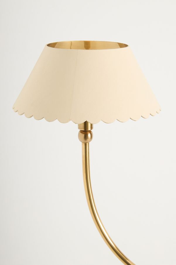 Slide View: 4: Roberta Scalloped Leather Linear Chandelier