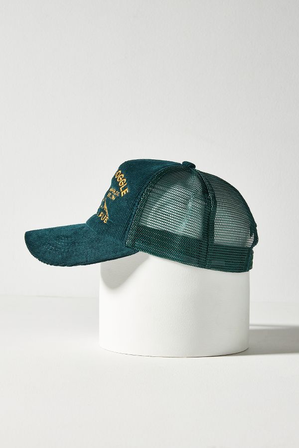 Slide View: 3: Worn/West Foggy Goggle Corduroy Trucker Hat