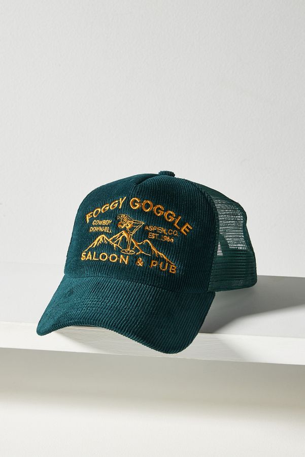 Slide View: 1: Worn/West Foggy Goggle Corduroy Trucker Hat