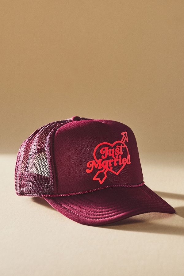 Slide View: 1: Ascot + Hart Just Married Trucker Hat