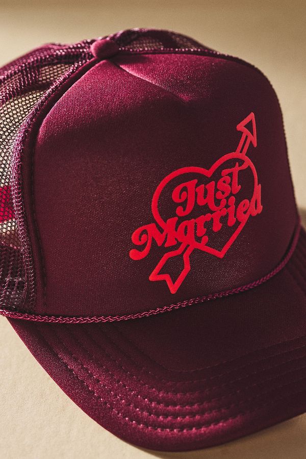 Slide View: 2: Ascot + Hart Just Married Trucker Hat