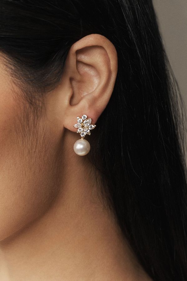 Slide View: 1: NADRI Chiara Pearl Drop Earrings