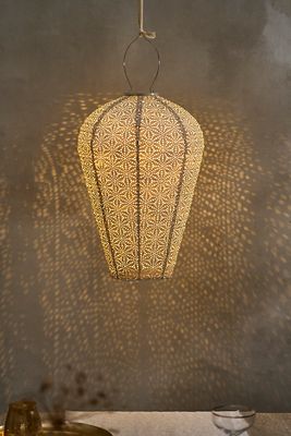 Lace Battery Lantern, Silver Balloon