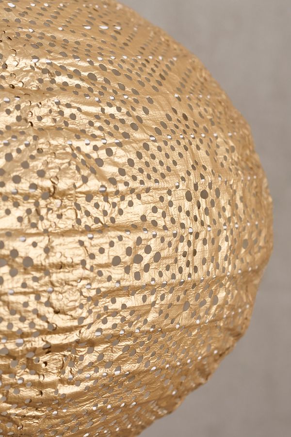 Slide View: 5: Lace Battery Lantern, Gold Oval