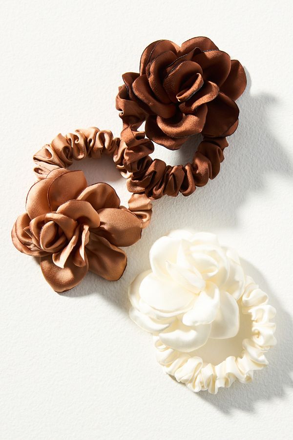 Slide View: 1: Florette Scrunchies, Set of 3