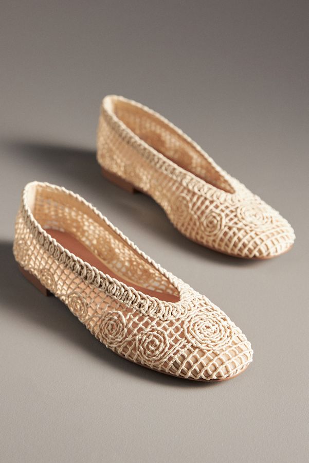 Slide View: 2: Bibi Lou Macramé Ballet Flats