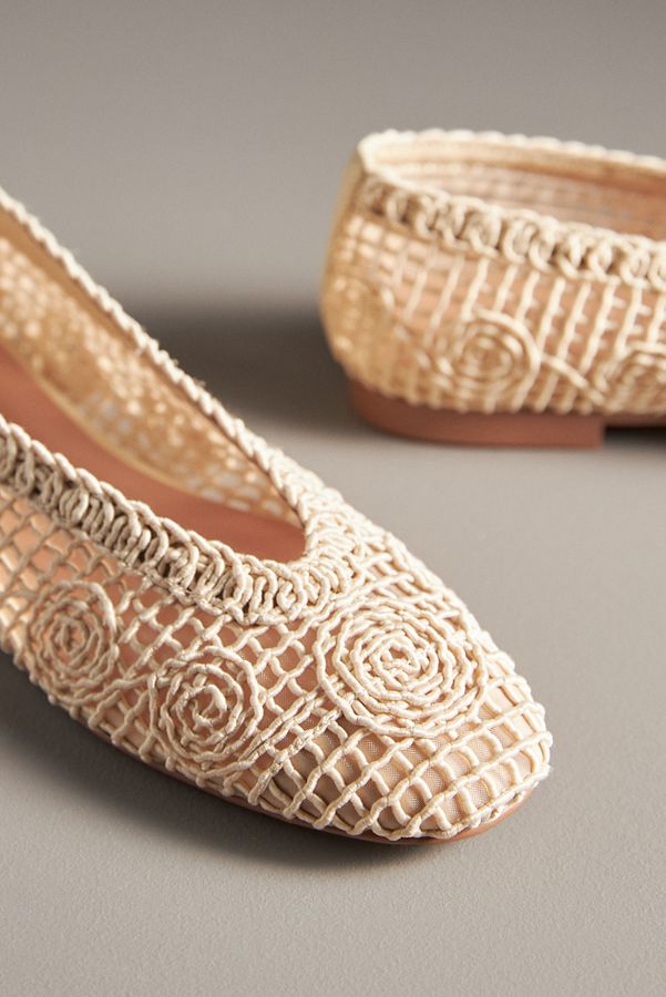 Slide View: 3: Bibi Lou Macramé Ballet Flats