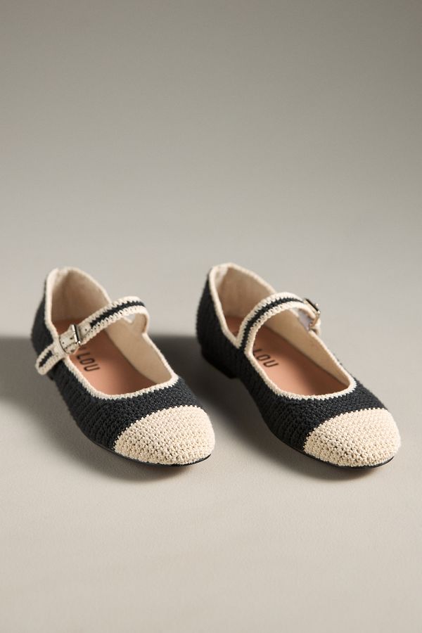 Slide View: 3: Bibi Lou Knit Colorblock Mary Jane Flats