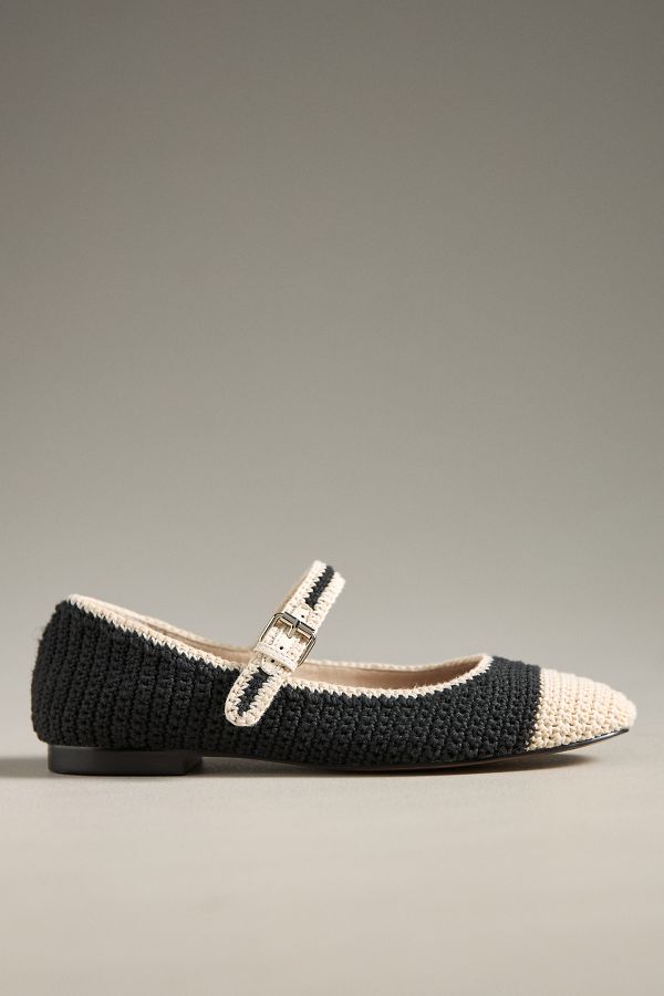 Slide View: 2: Bibi Lou Knit Colorblock Mary Jane Flats