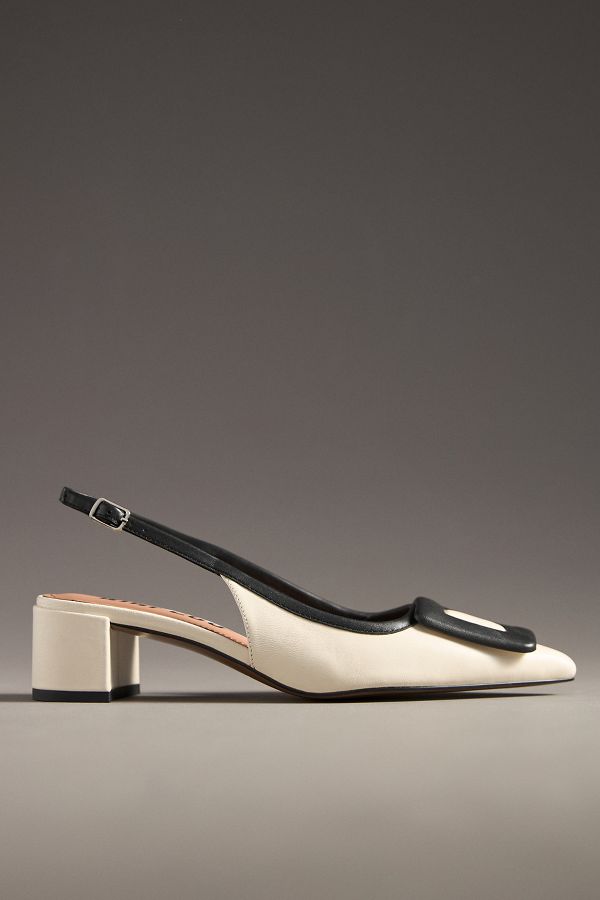 Slide View: 1: Bibi Lou Bonnie Slingback Buckle Detail Heels