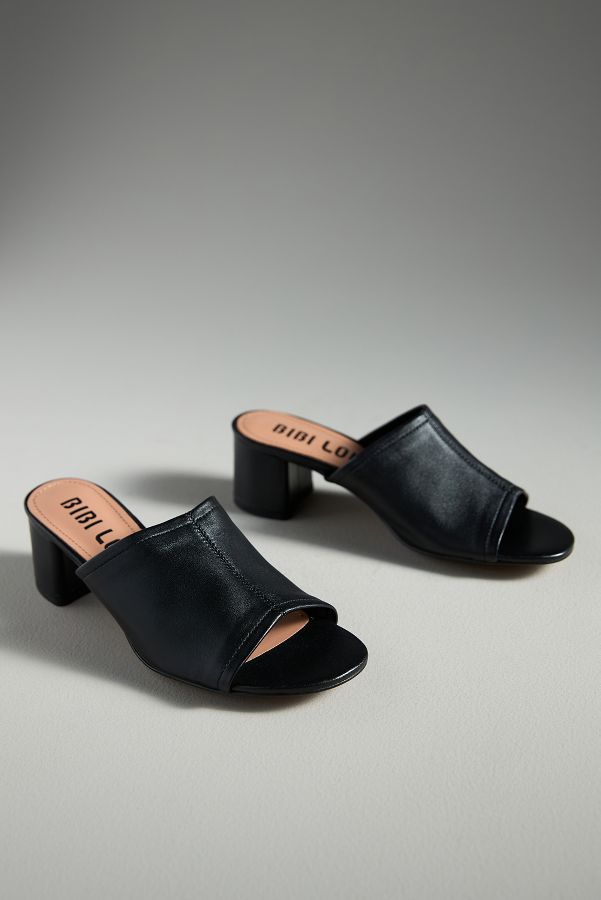 Slide View: 2: Bibi Lou Block-Heel Mules