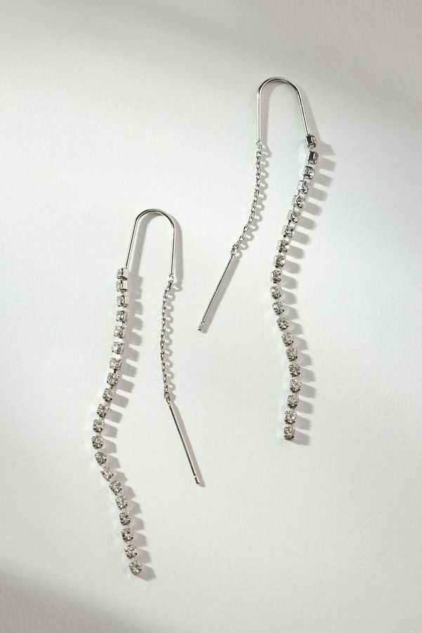 Slide View: 3: Crystal Wire Drop Earrings