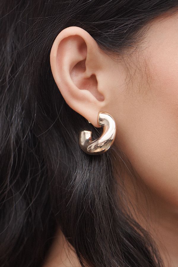 Slide View: 2: Small Mod Hoop Earrings