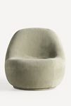 Thumbnail View 1: Alessio Chrome Slipper Accent Chair