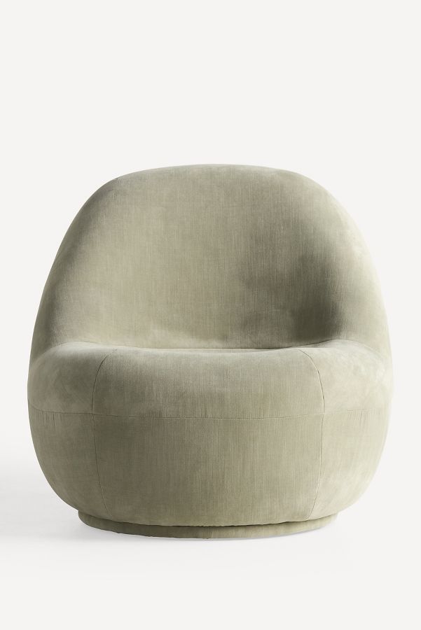 Slide View: 1: Alessio Chrome Slipper Accent Chair