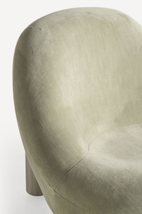 Slide View: 5: Alessio Chrome Slipper Accent Chair