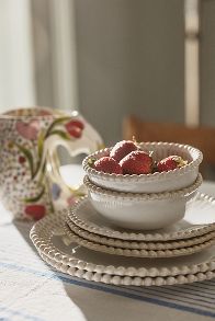 Slide View: 5: Lyon Portuguese Stoneware Dessert Plates, Set of 4