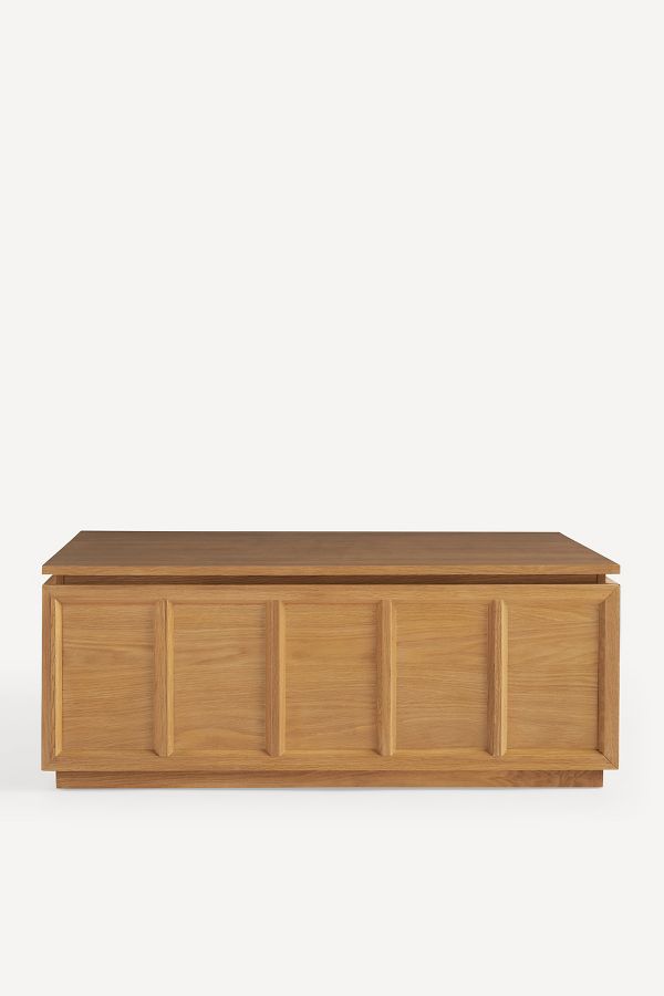 Slide View: 2: Halstead Oak Storage 43" Coffee Table