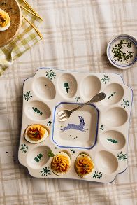 Slide View: 1: Lexington Stoneware Deviled Egg Platter