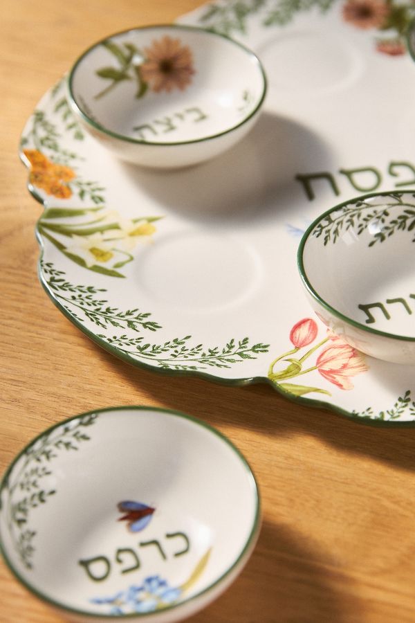 Slide View: 2: Eden Stoneware Seder Plate