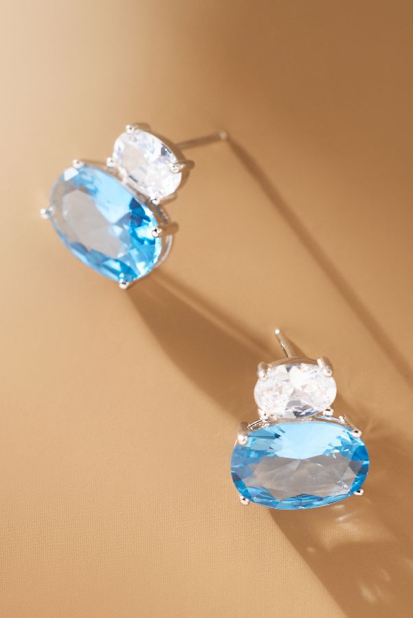 Slide View: 1: Shashi Esme Sapphire Post Earrings