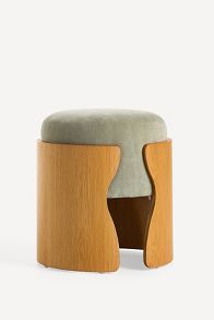 Slide View: 2: Lusso Velvet Stool