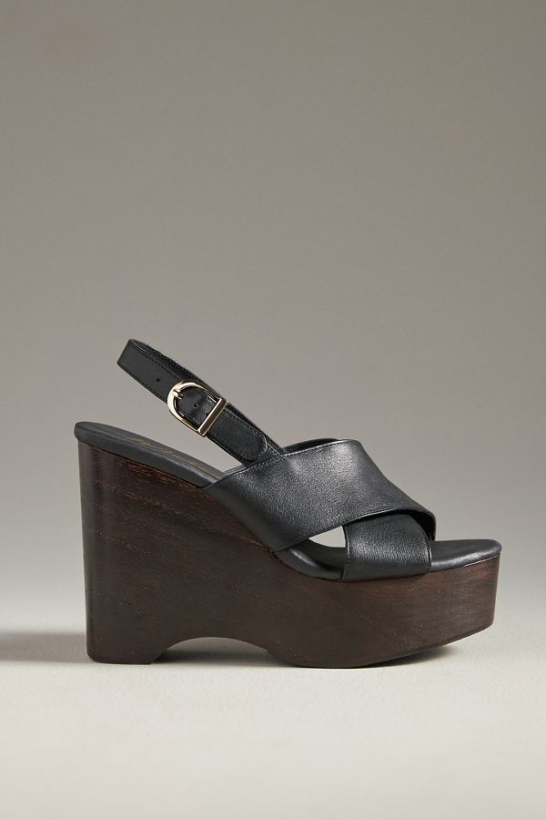 Slide View: 1: Matisse Fox Wood-Bottom Platform Sandals