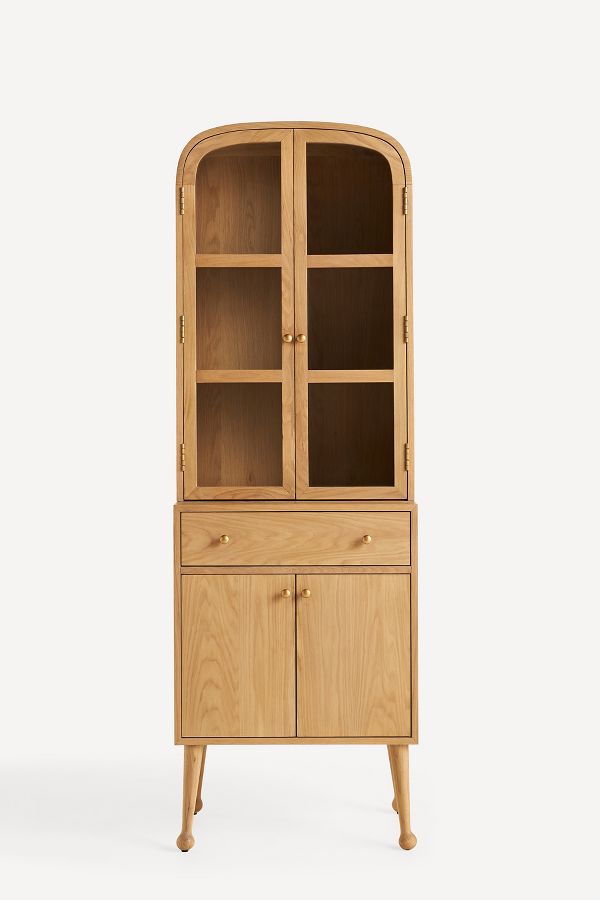 Slide View: 1: Moretti Oak Bar Cabinet